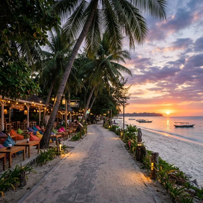 sunset at gili trawangan