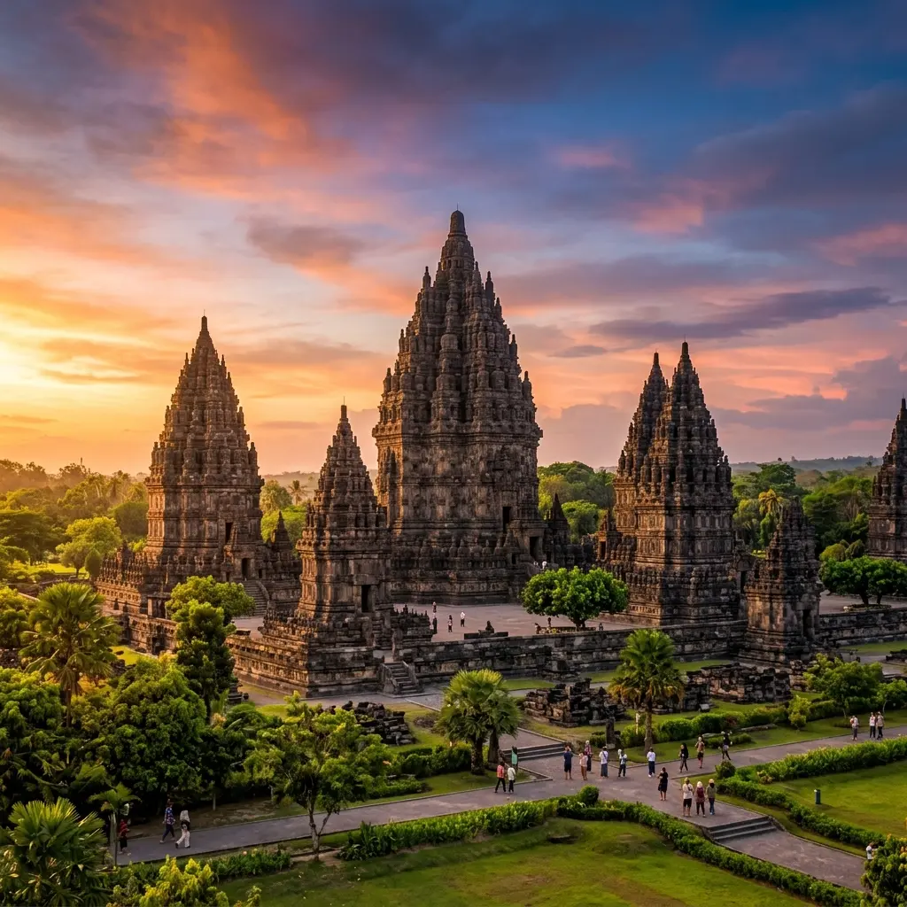 Majestic Prambanan Temple at Golden Hour.webp