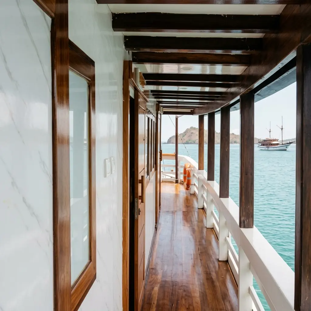 Sukha Sail One - Luxurious Deck Corridor.webp