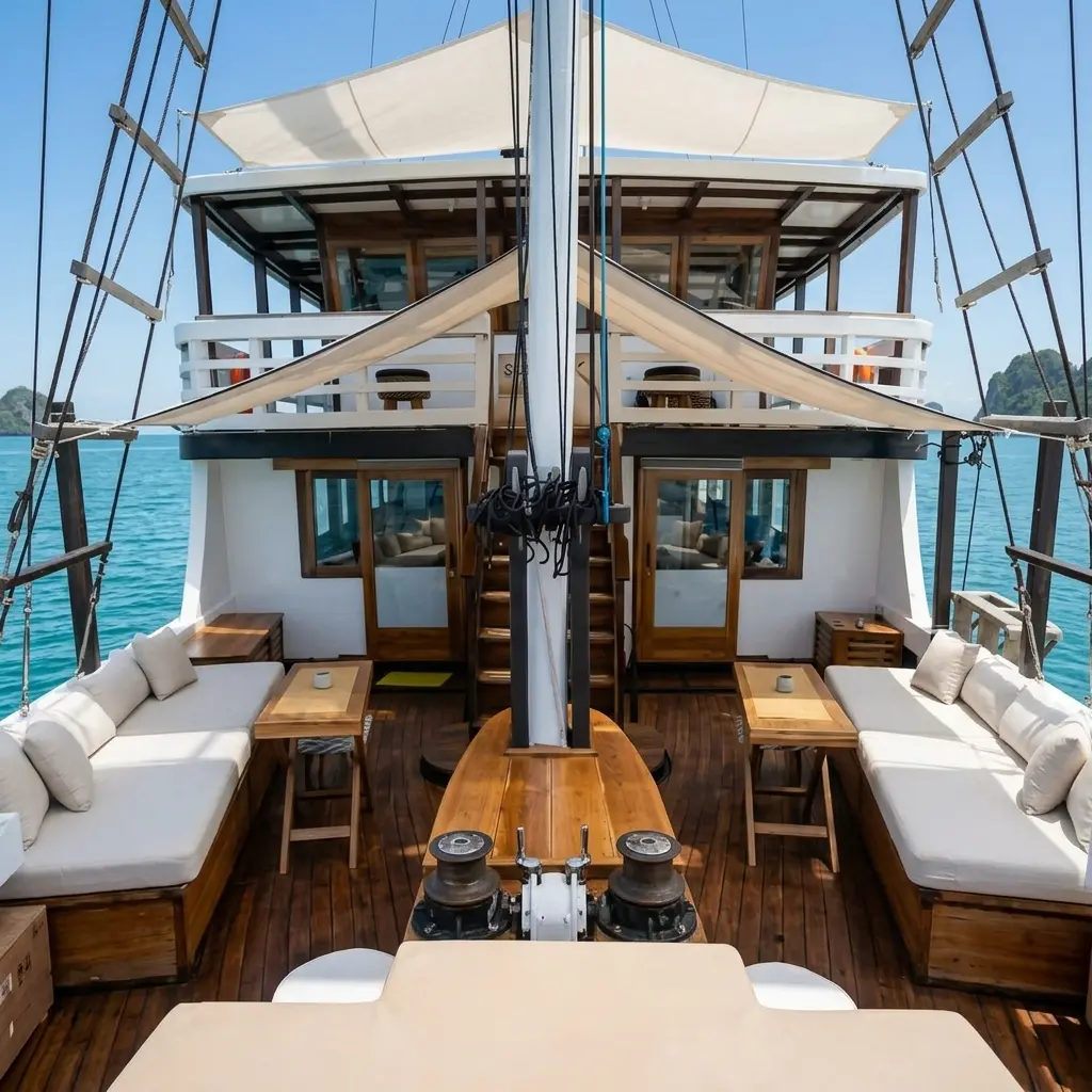 AI Generated Sukha Sail One - Luxurious Lounge Deck.webp