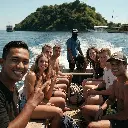 Tourists on Indonesian Boat