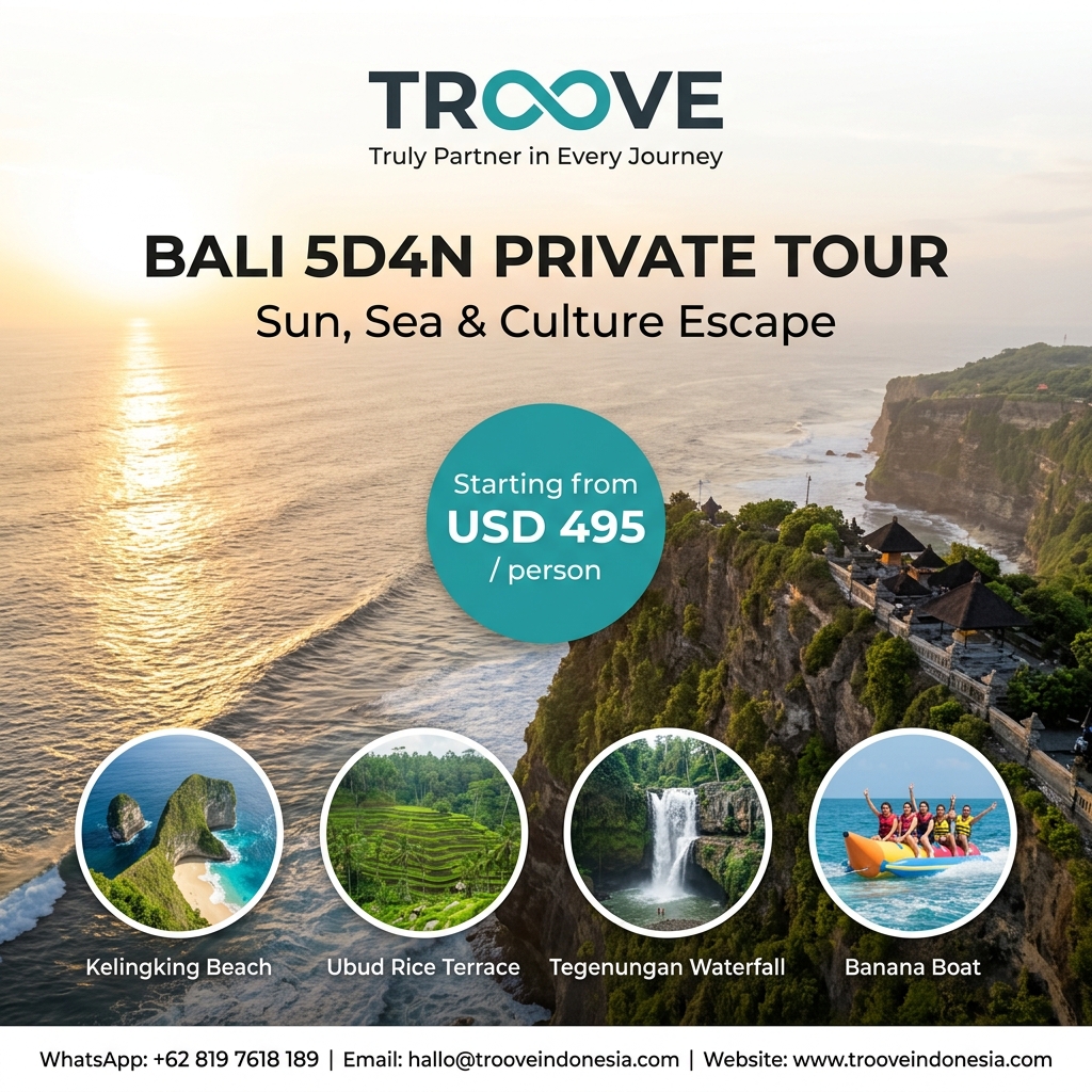 BALI 5D4N PRIVÉTOUR :  Zon, Zee & Cultuur Ontsnapping